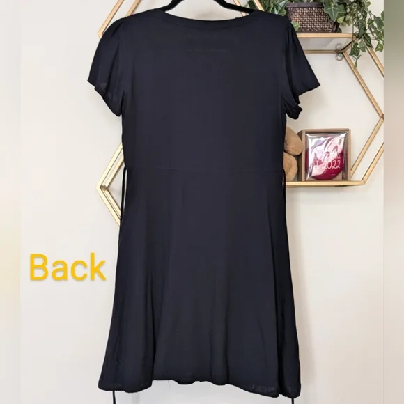Abercrombie & Fitch Black Embroidery Knee-Length Dress in Small - Picture 3 of 15